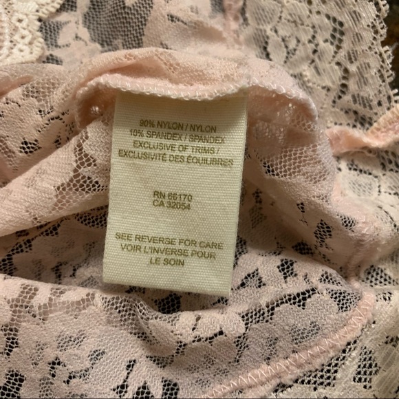 Free People pink stretchy lace top - Picture 4 of 4